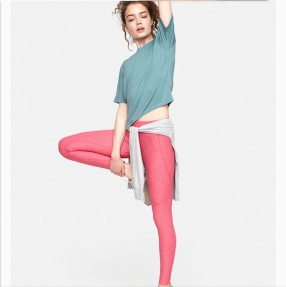 Outdoor Voices Pants - Outdoor Voices 3/4 Warm-Up Crop Leggings Flamingo Pink Size XS Workout Yoga EUC